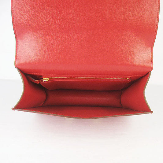 Luxury Hermes Constance Cowskin Leather Bag H017 red golden