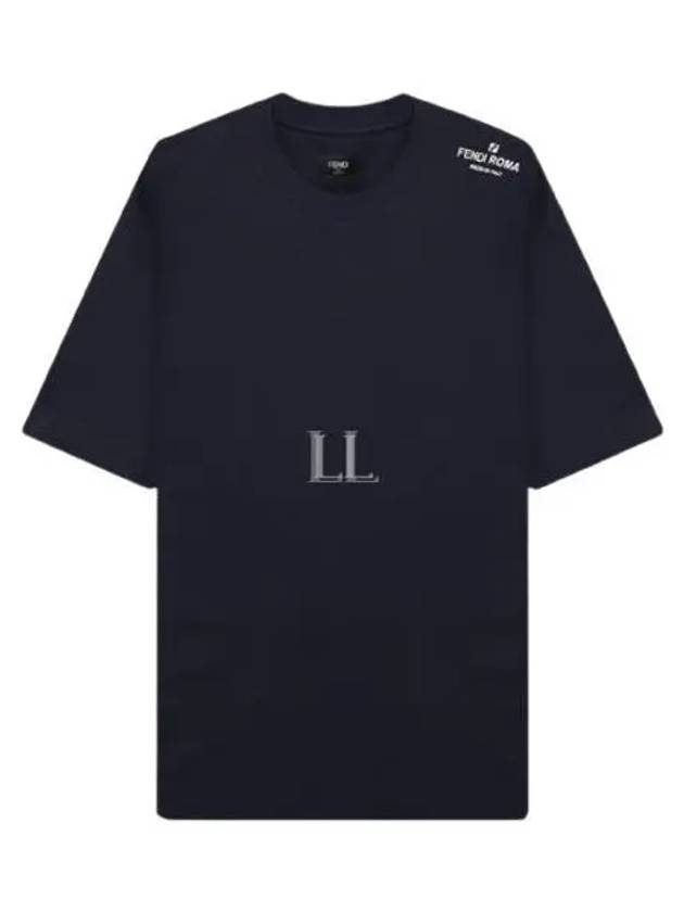 Luxury Fendi Jersey Short Sleeve T-Shirt Blue