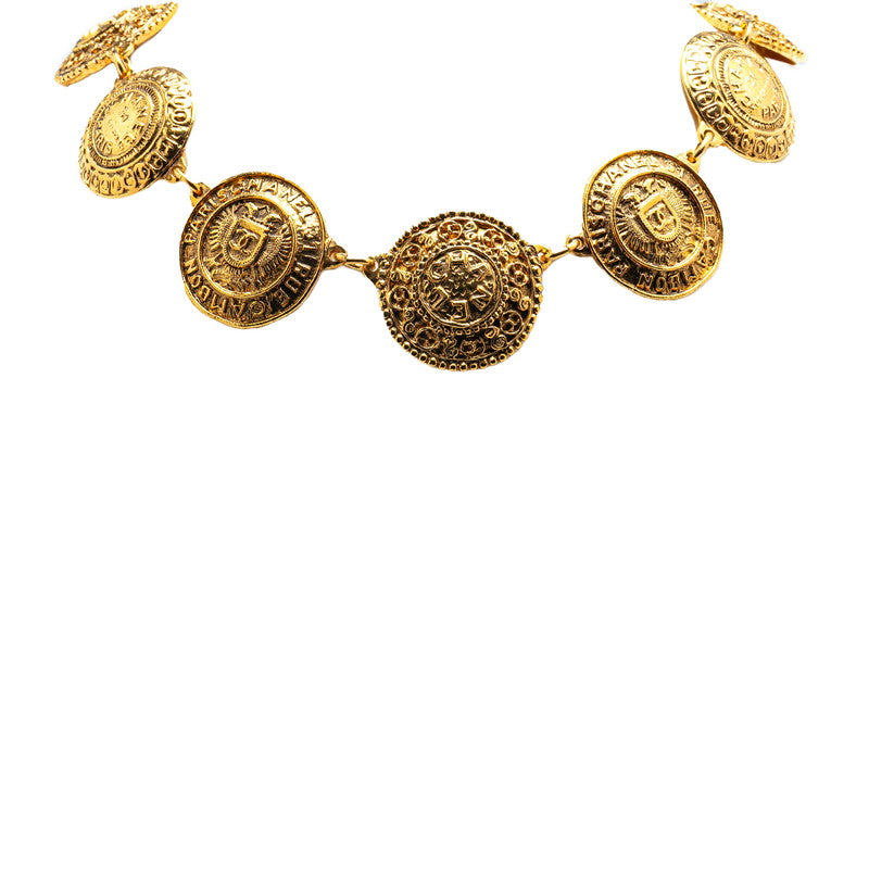 Chanel Cambon Coco Mark Necklace Gold