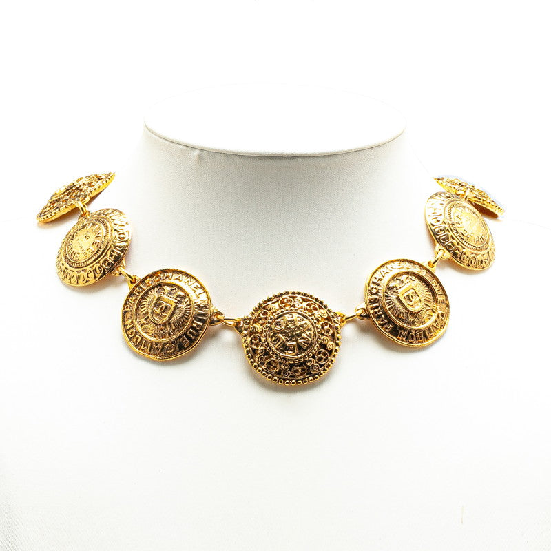 Chanel Cambon Coco Mark Necklace Gold