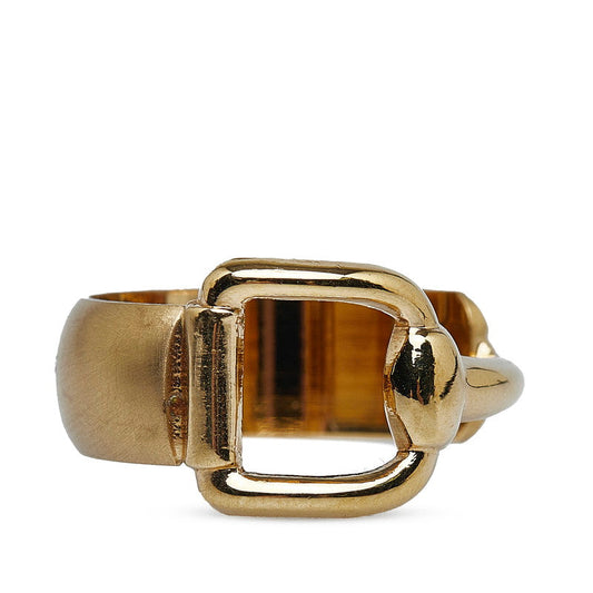 Luxury Gucci Trending 2025 Horsebit Scarf Ring Gold Plated