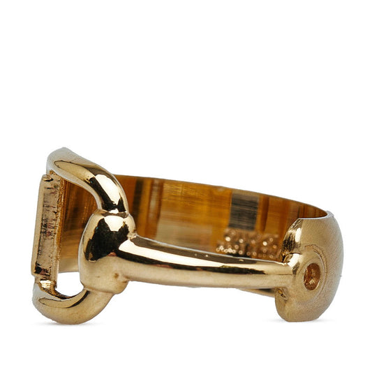 Luxury Gucci Trending 2025 Horsebit Scarf Ring Gold Plated