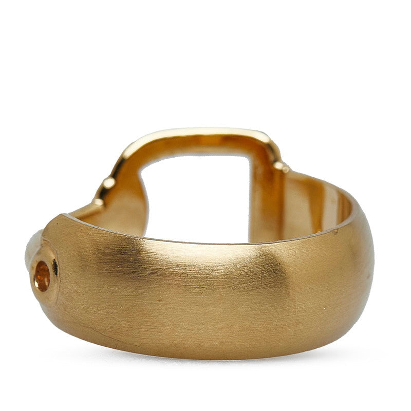 Luxury Gucci Trending 2025 Horsebit Scarf Ring Gold Plated