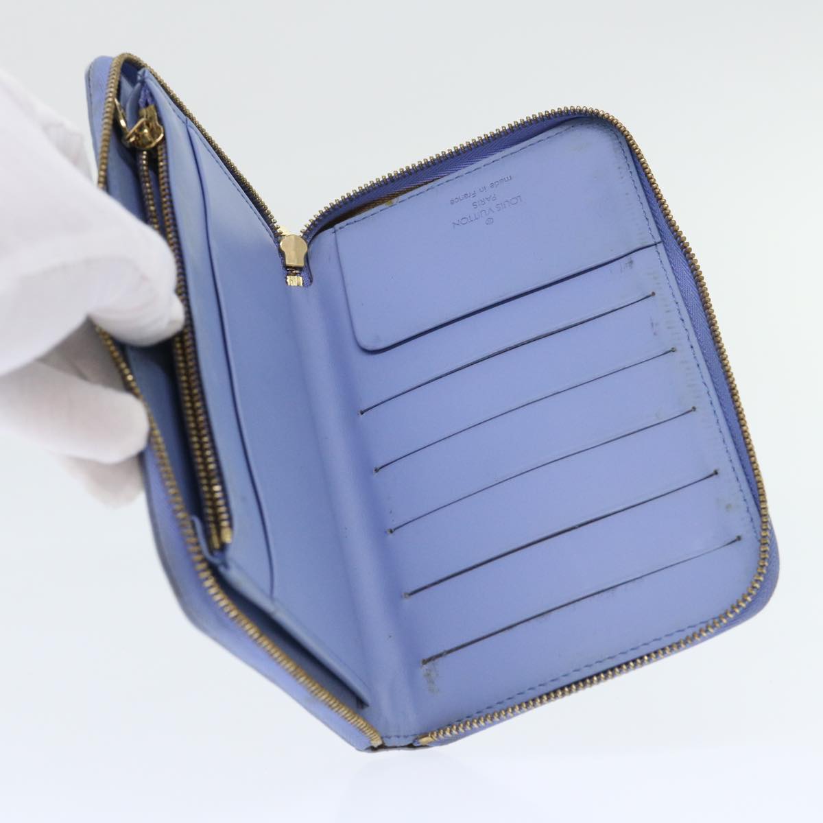 LOUIS VUITTON Monogram Vernis Eldridge Wallet Lavande M91159 LV 50460