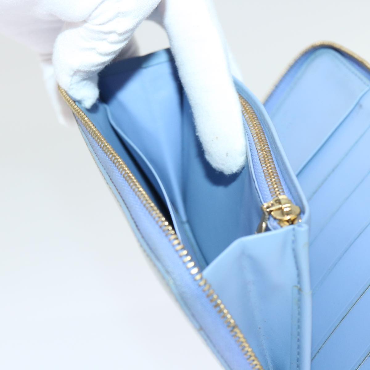 LOUIS VUITTON Monogram Vernis Eldridge Wallet Lavande M91159 LV 50460
