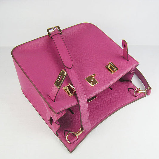 Luxury Hermes Leather Shoulder bag H6508 peach golden
