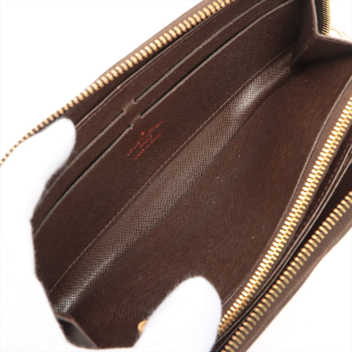 Louis Vuitton Damier Zippy Wallet N60015 Brown Round Zippe Wallet