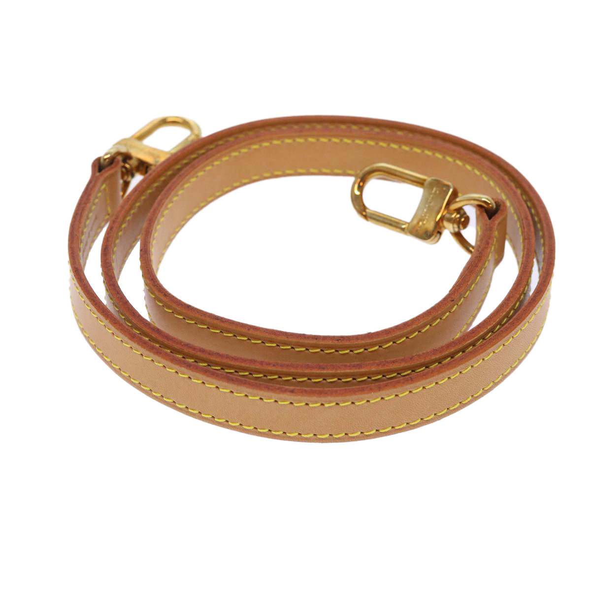 LOUIS VUITTON Shoulder Strap Leather 35.8"" Beige LV 50676