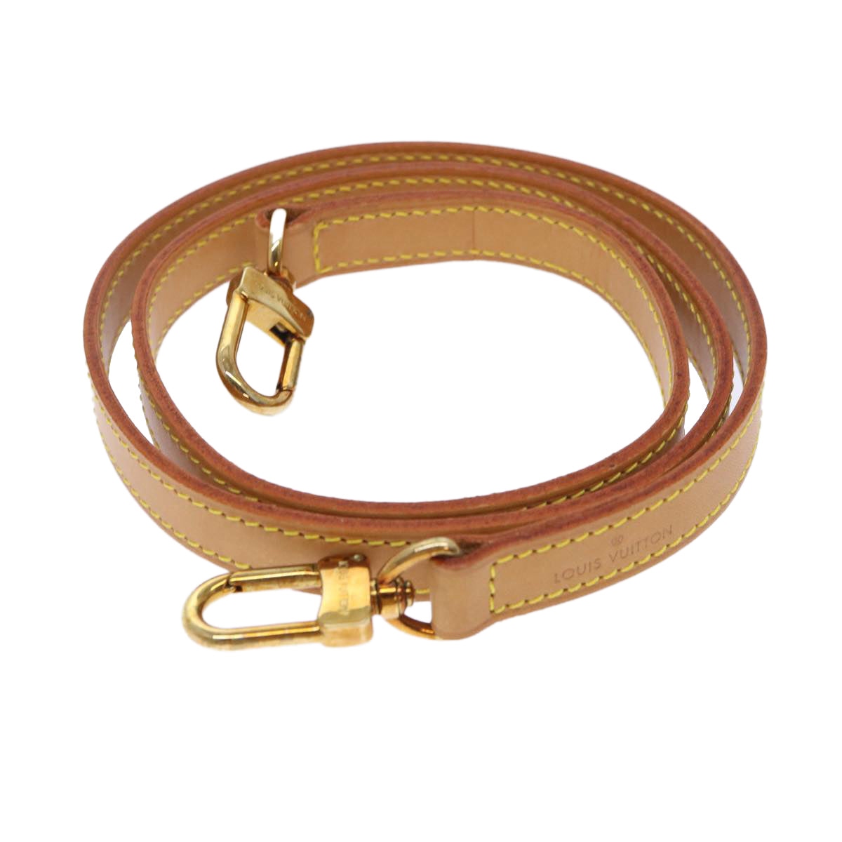 LOUIS VUITTON Shoulder Strap Leather 35.8"" Beige LV 50676