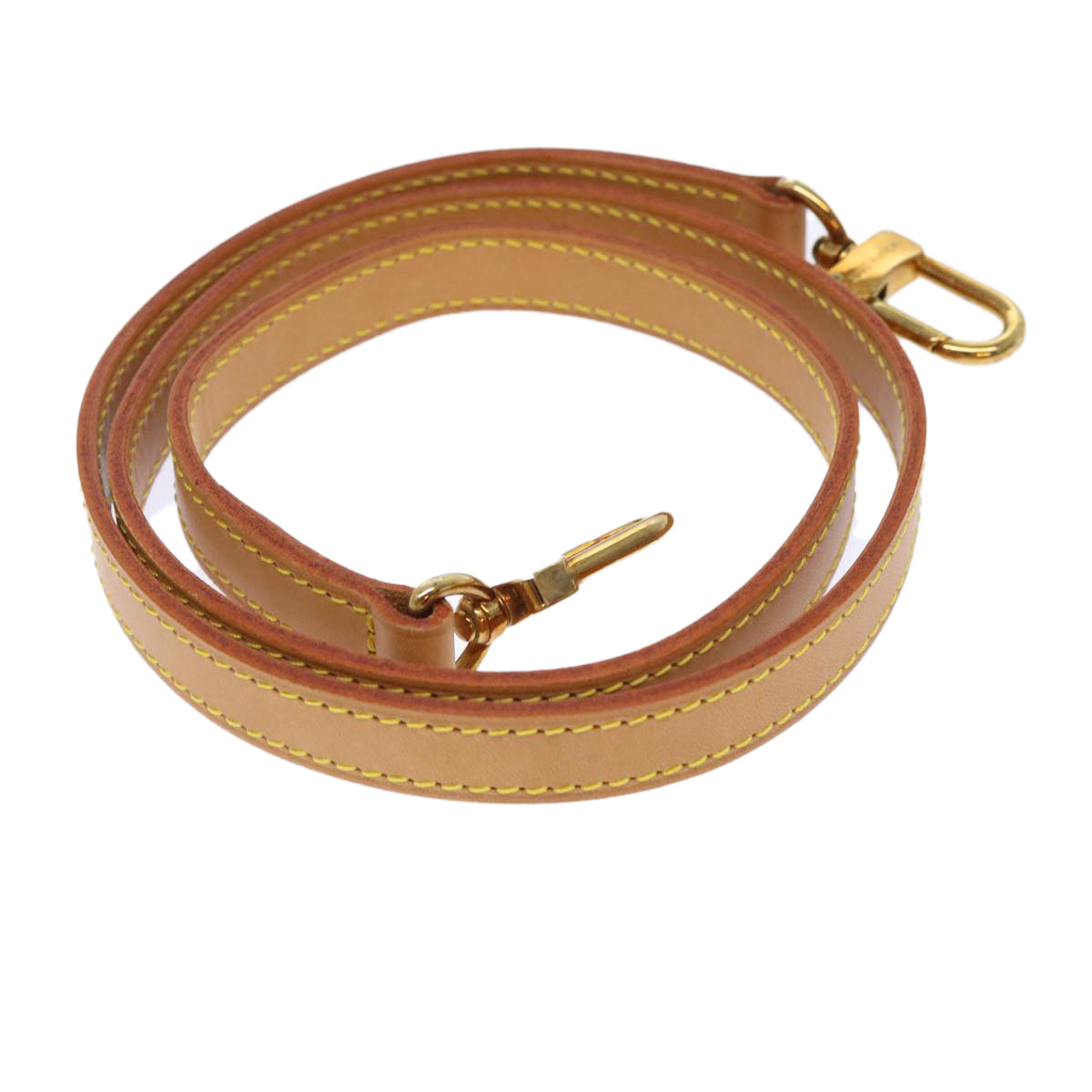 LOUIS VUITTON Shoulder Strap Leather 35.8"" Beige LV 50676