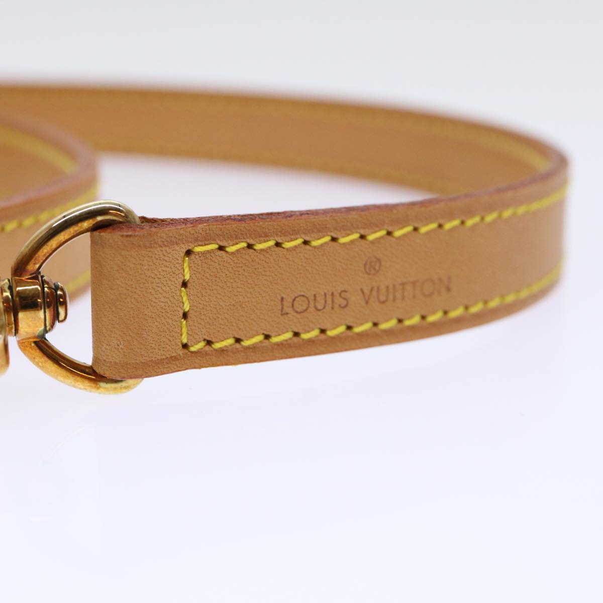 LOUIS VUITTON Shoulder Strap Leather 35.8"" Beige LV 50676