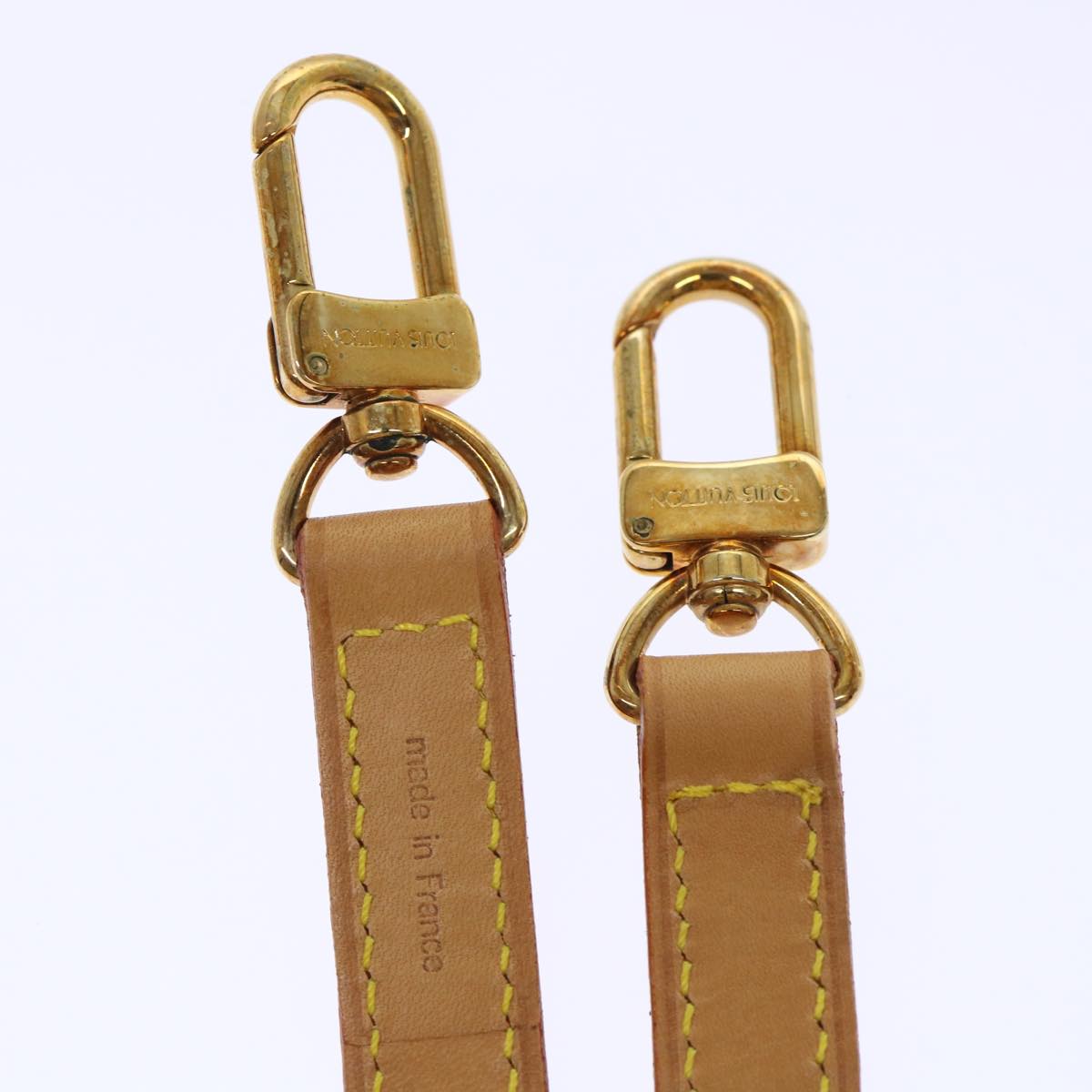 LOUIS VUITTON Shoulder Strap Leather 35.8"" Beige LV 50676