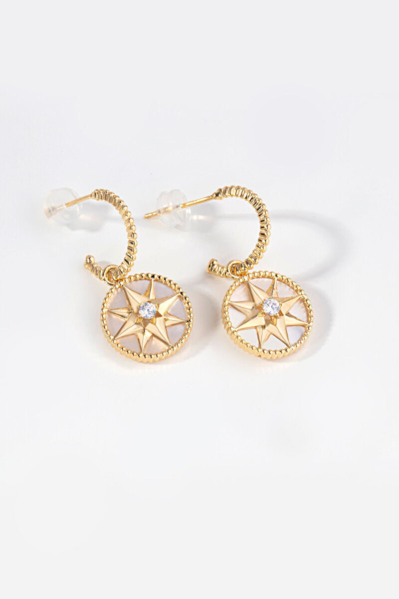 Luxury DiorLUCKY STAR GOLD MOP EARRINGS