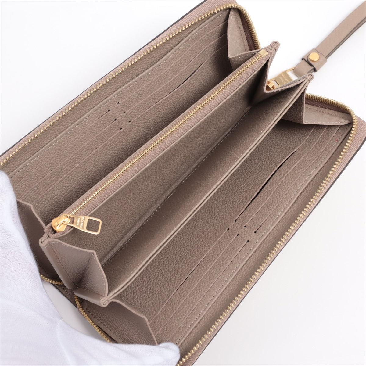 Louis Vuitton Bi-Color Monogram Implant Zipper Wallet M69794 Tour Trail Round Zipper Wallet