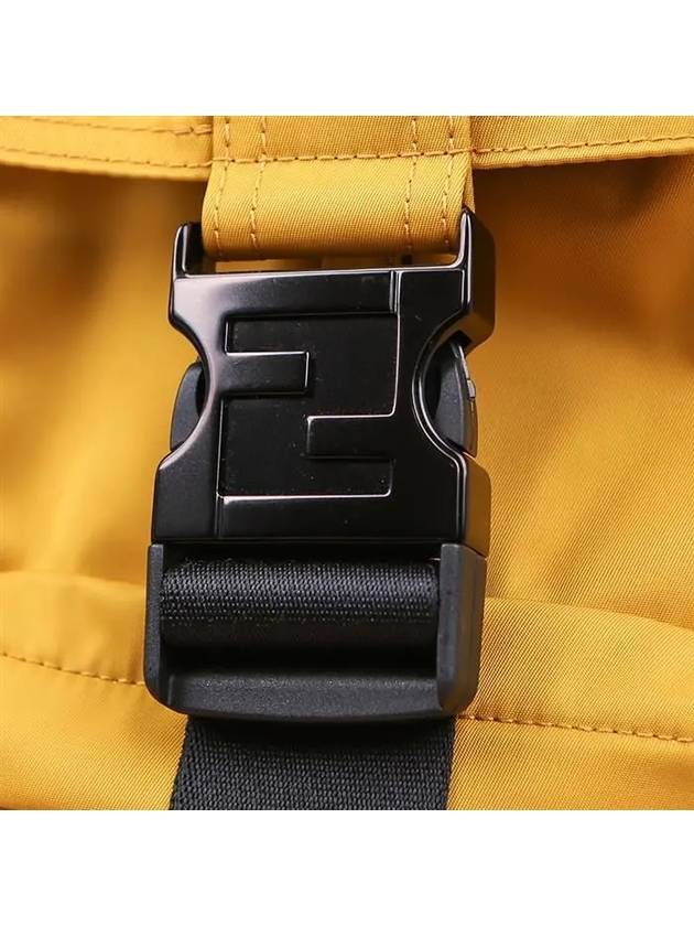 Luxury Fendi Mini Econyl Cross Backpack Yellow