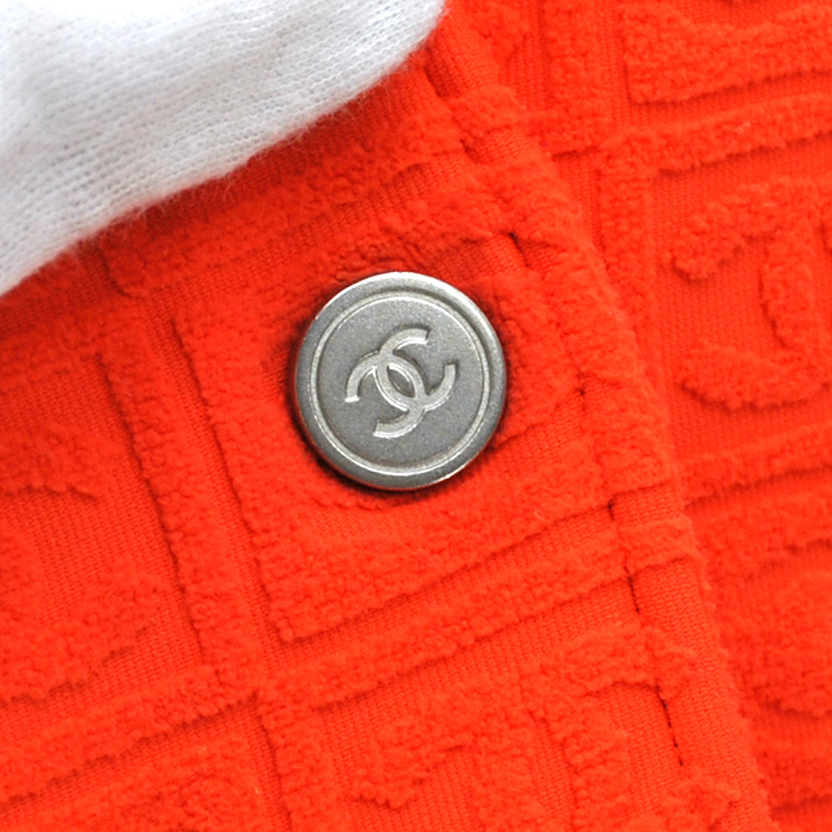 Luxury Chanel 2002 High-Summer logo-embossed towelling-finish blazer #38
