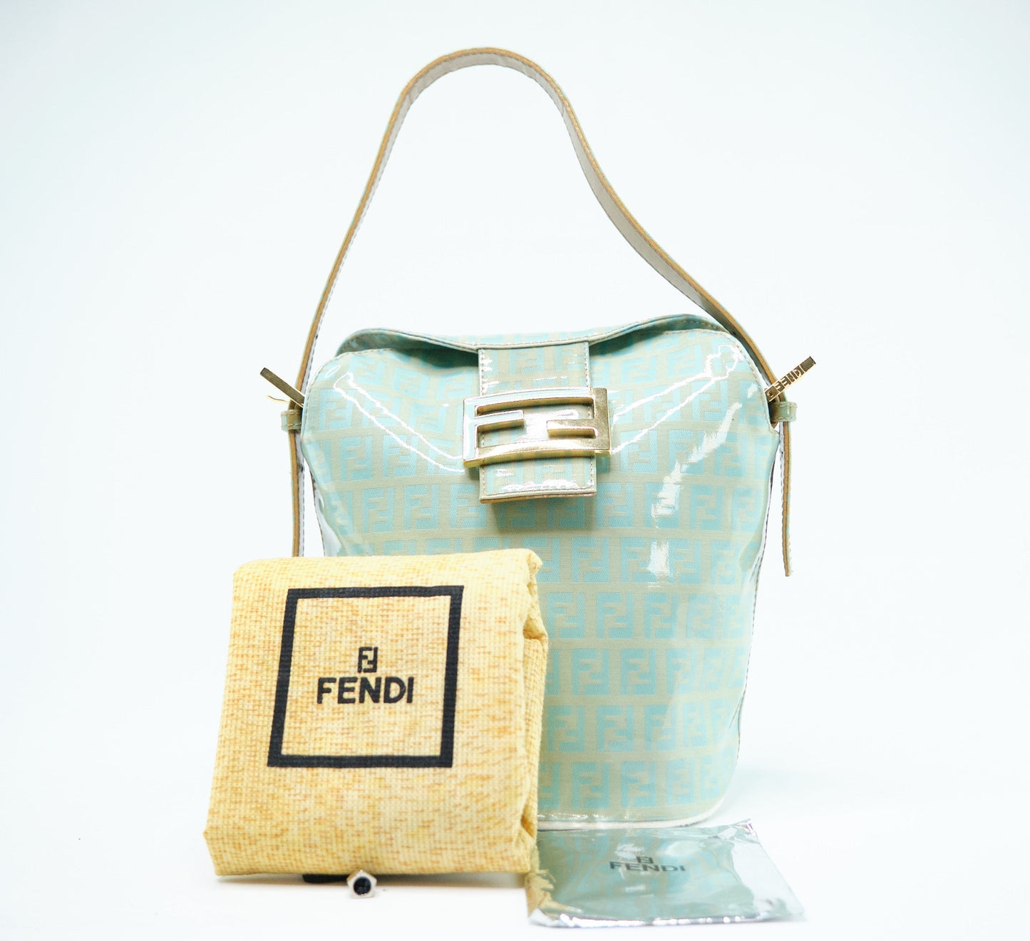 Luxury FendiZucchino Canvas Bucket Bag - '10s