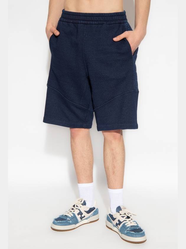 Luxury Fendi FF Jersey Bermuda Shorts Brown