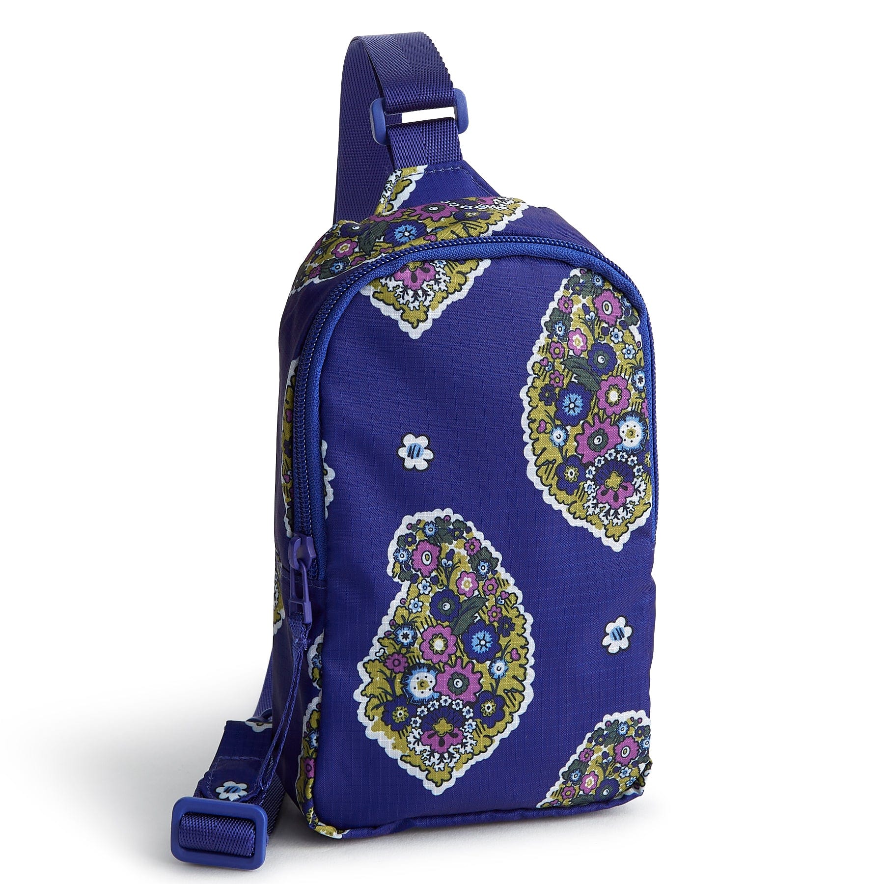 Small Lorman Sling Backpack-Kew Gardens Blue-Image 1-Vera Bradley