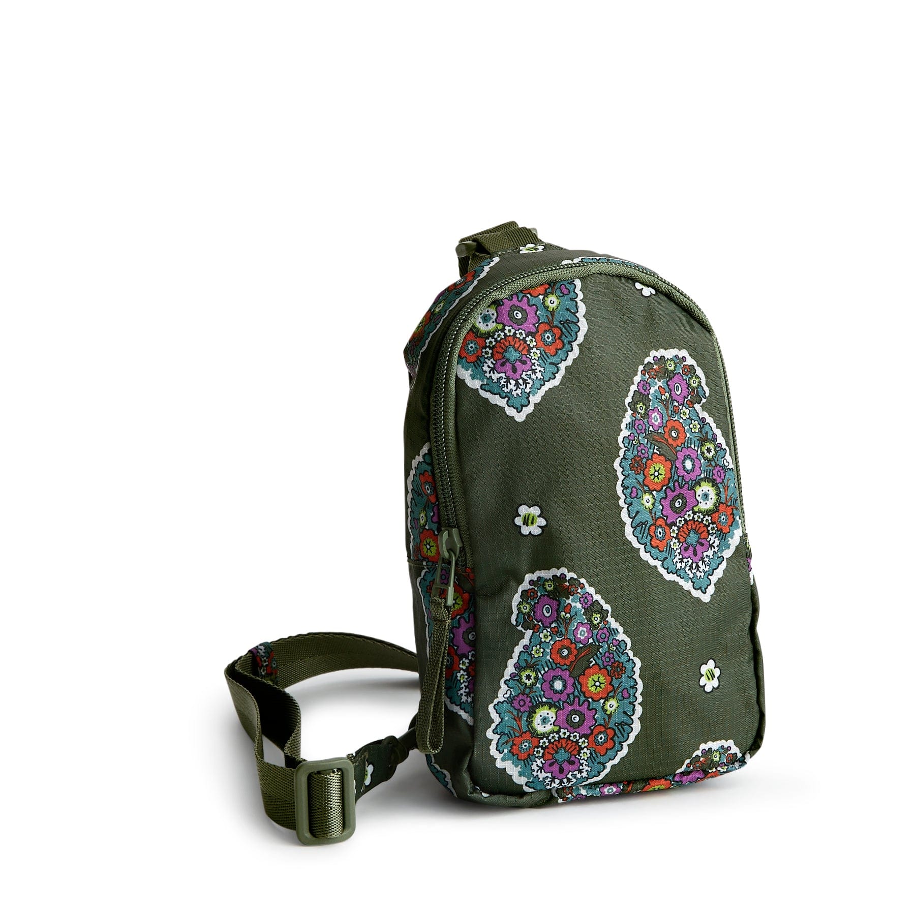 Small Lorman Sling Backpack-Kew Gardens Green-Image 1-Vera Bradley
