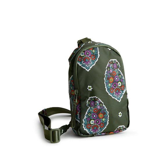 Small Lorman Sling Backpack-Kew Gardens Green-Image 1-Vera Bradley