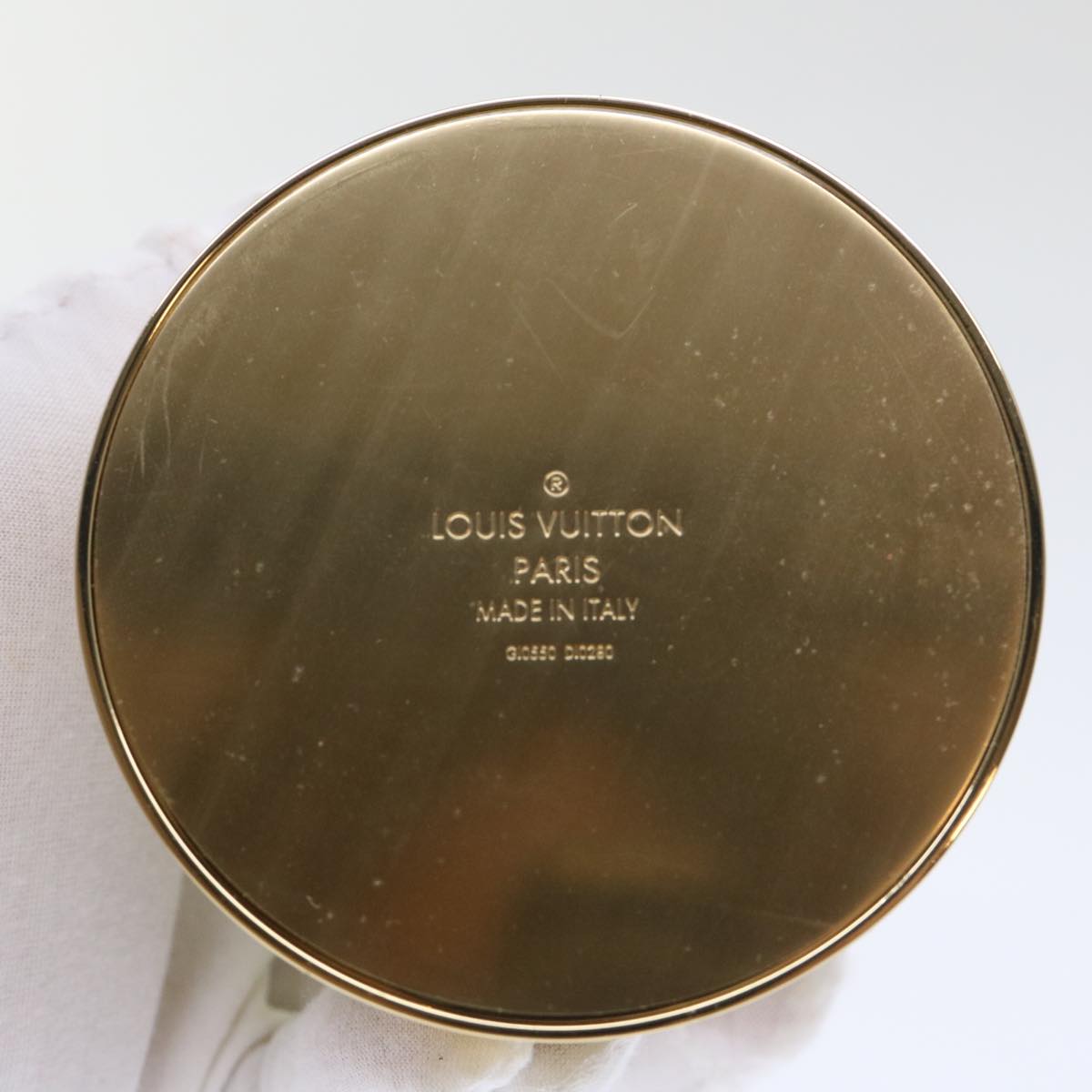 LOUIS VUITTON Gaston Snowball Snow Globe Clear Gold GI0550 LV 51069