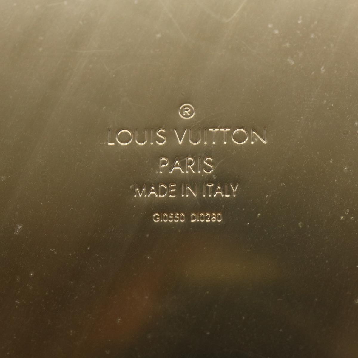 LOUIS VUITTON Gaston Snowball Snow Globe Clear Gold GI0550 LV 51069
