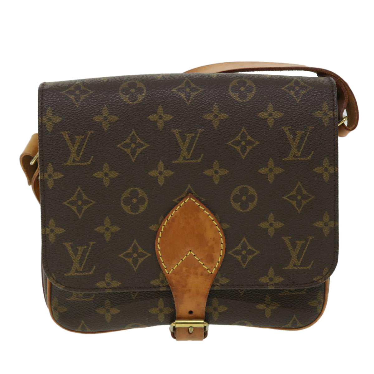LOUIS VUITTON Monogram Cartouchiere MM Shoulder Bag M51253 LV 51166