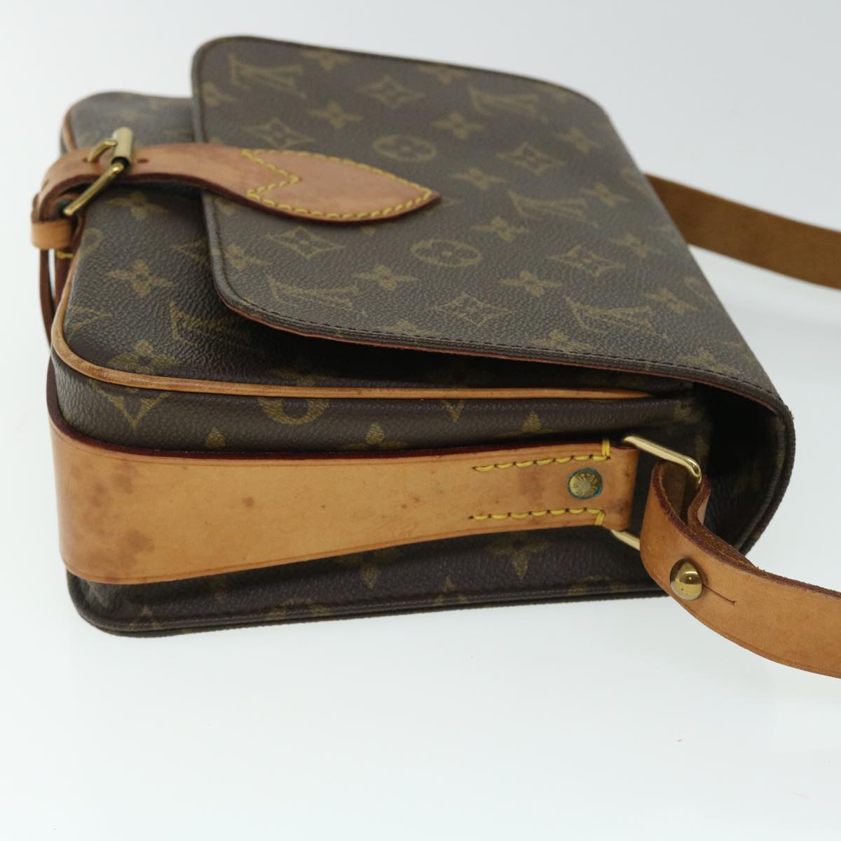 LOUIS VUITTON Monogram Cartouchiere MM Shoulder Bag M51253 LV 51166