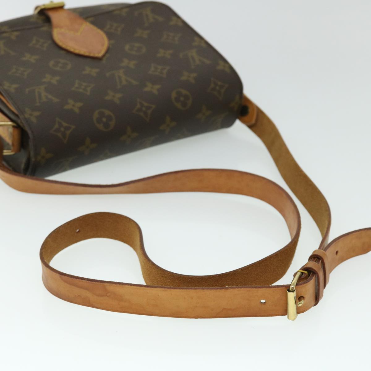 LOUIS VUITTON Monogram Cartouchiere MM Shoulder Bag M51253 LV 51166