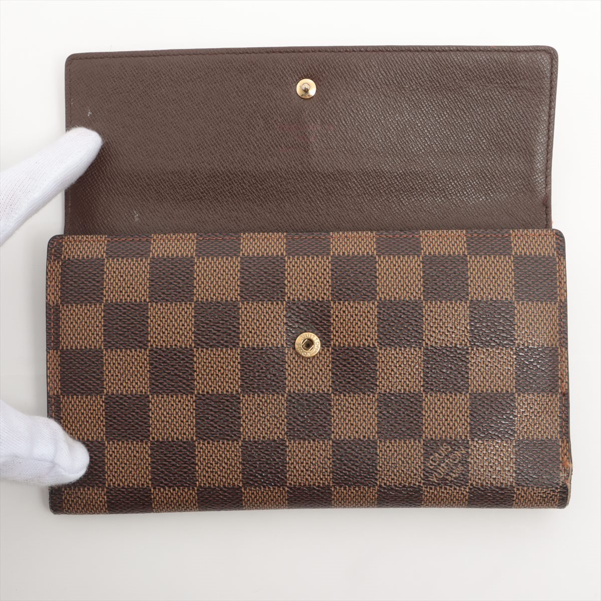 Louis Vuitton Damier Portfolio International N61217 Brown Wallet
