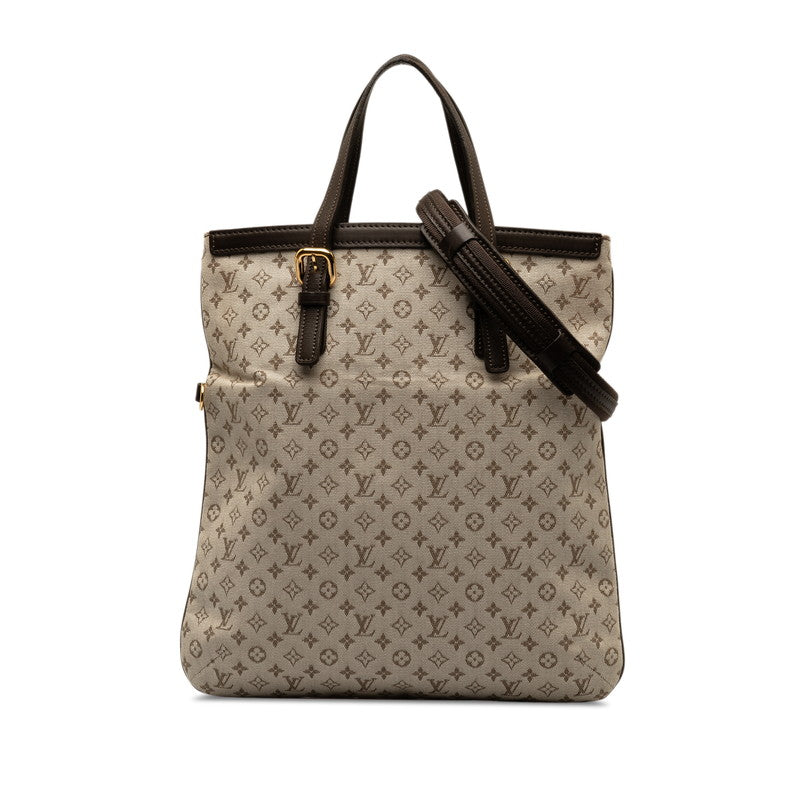 Louis Vuitton Monogram Mini French Tote Bag M92209 Carly Linen Leather  Louis Vuitton