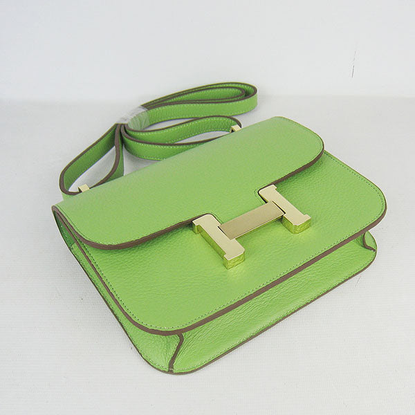 Luxury Hermes Constance Cowskin Leather Bag H017 green golden