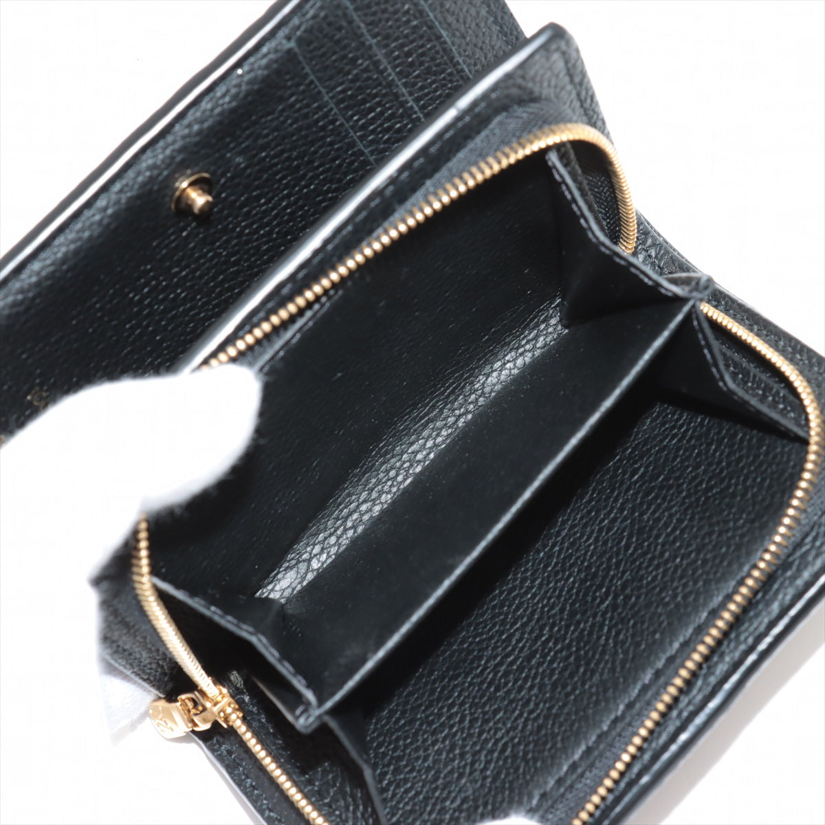 Louis Vuitton Monogram Broderie Portfolio Clare M81139 Black Compact Wallet
