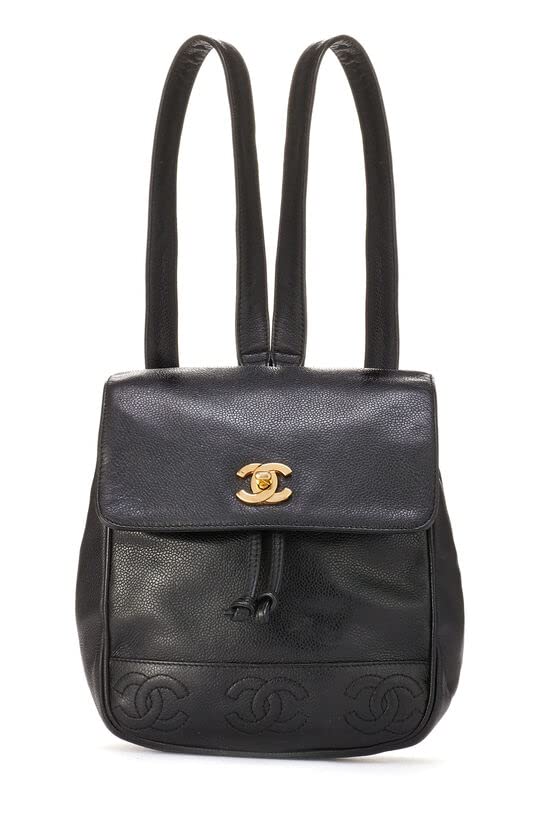 CHANEL,  Black Caviar 3 'CC' Backpack Medium, Black