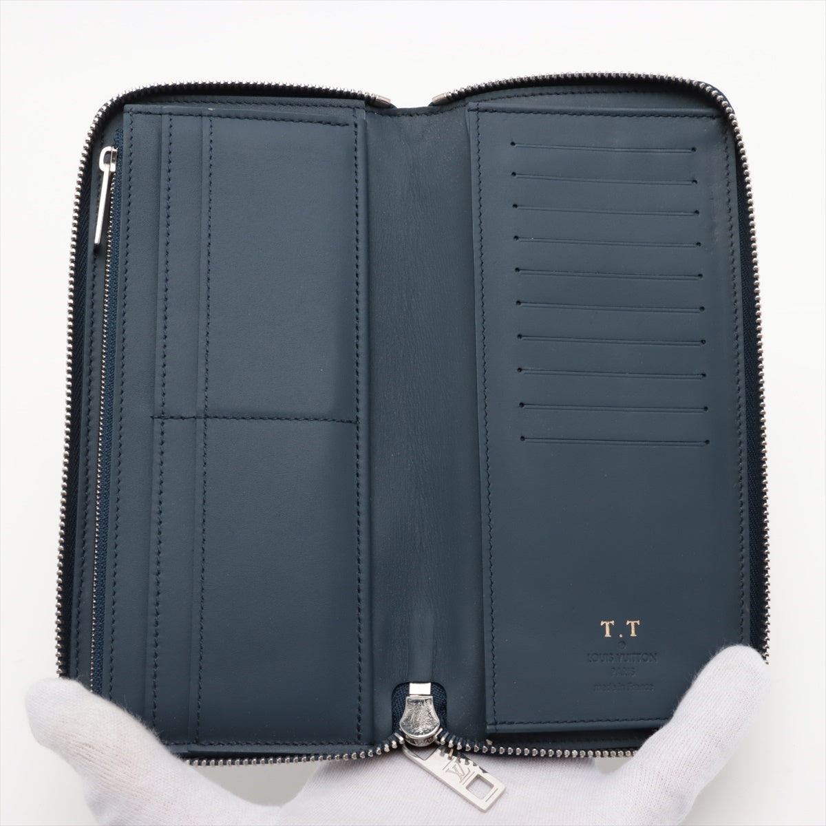 Louis Vuitton LV Aerogram  Wallet Vertical M81767 Marine Round Zip Wallet