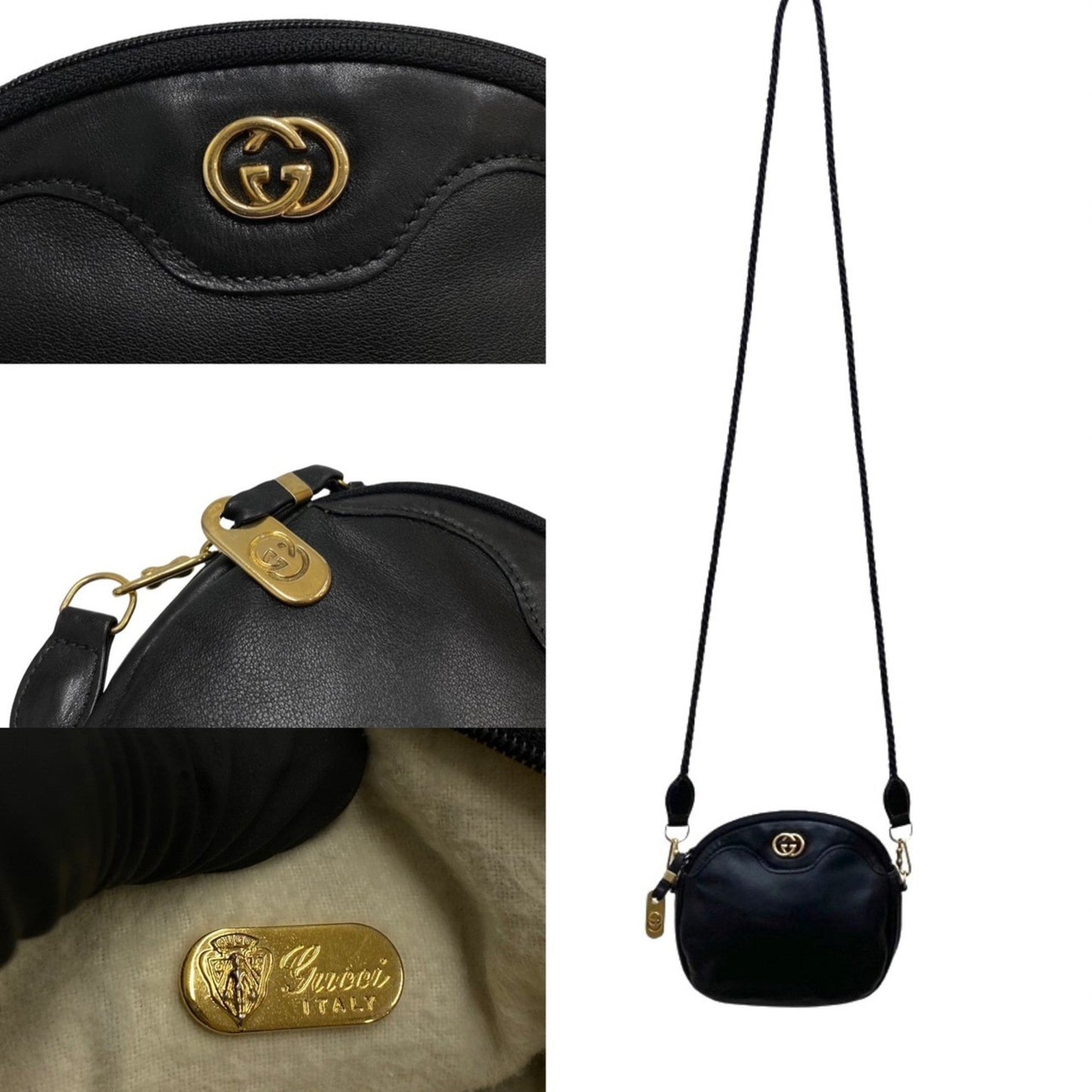 Gucci Double G  Leather Shoulder Bag