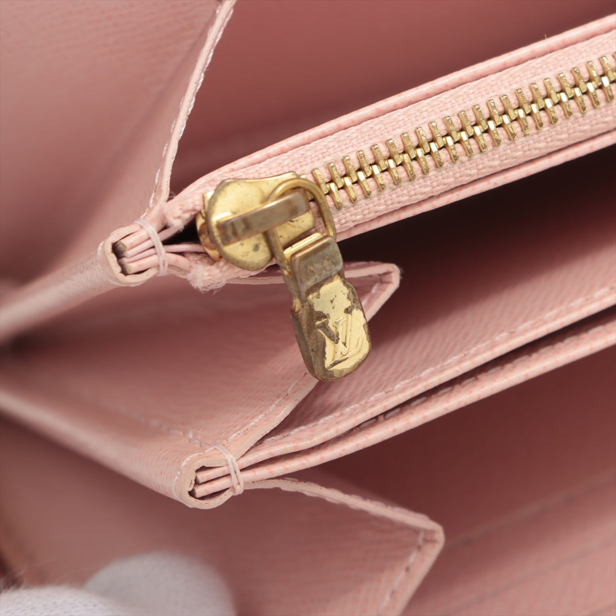 Louis Vuitton Damier Azur Zippy Wallet N63503 Rose Valerie Round Zip Wallet