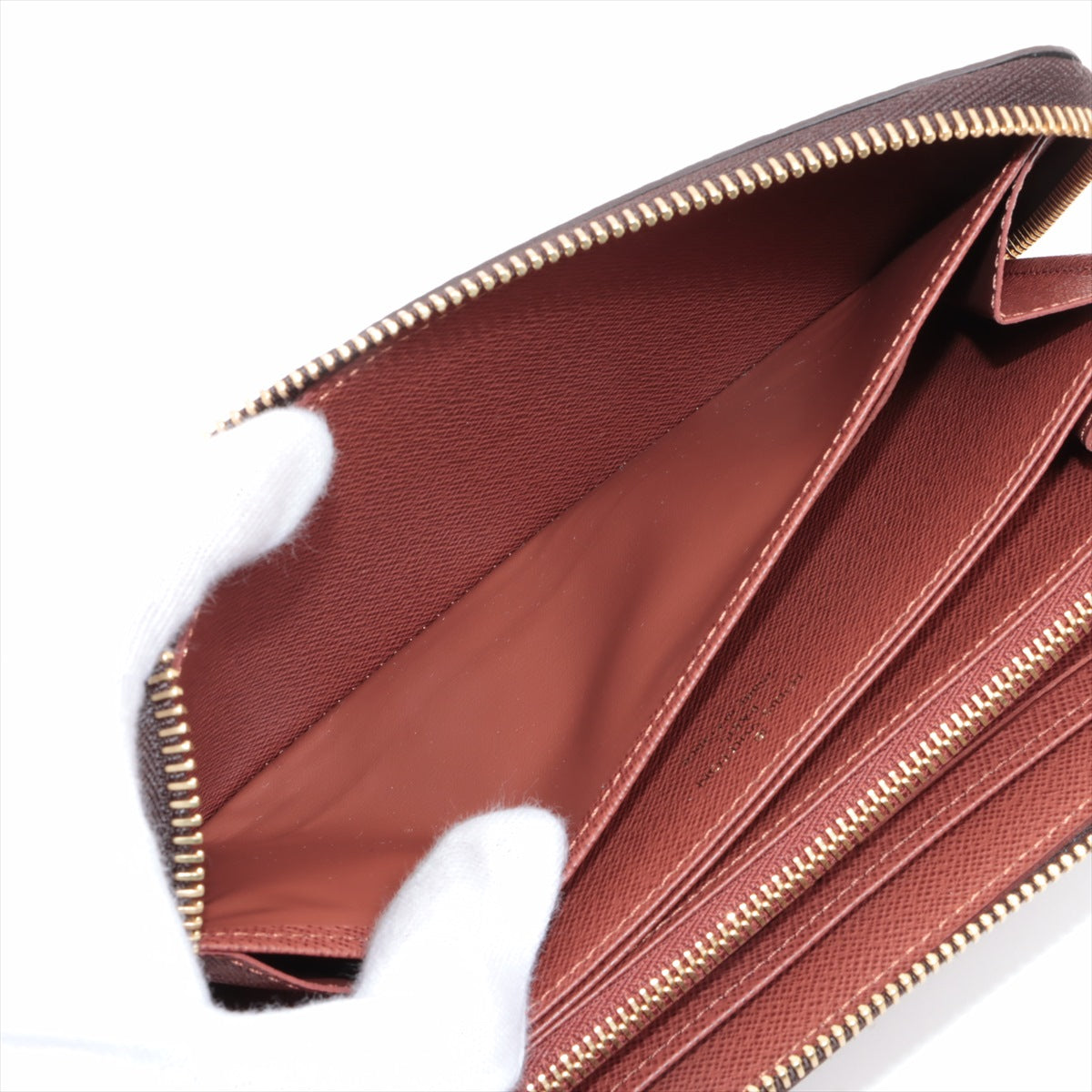 Louis Vuitton Monogram  Wallet M42616 Brown Round Zip Wallet