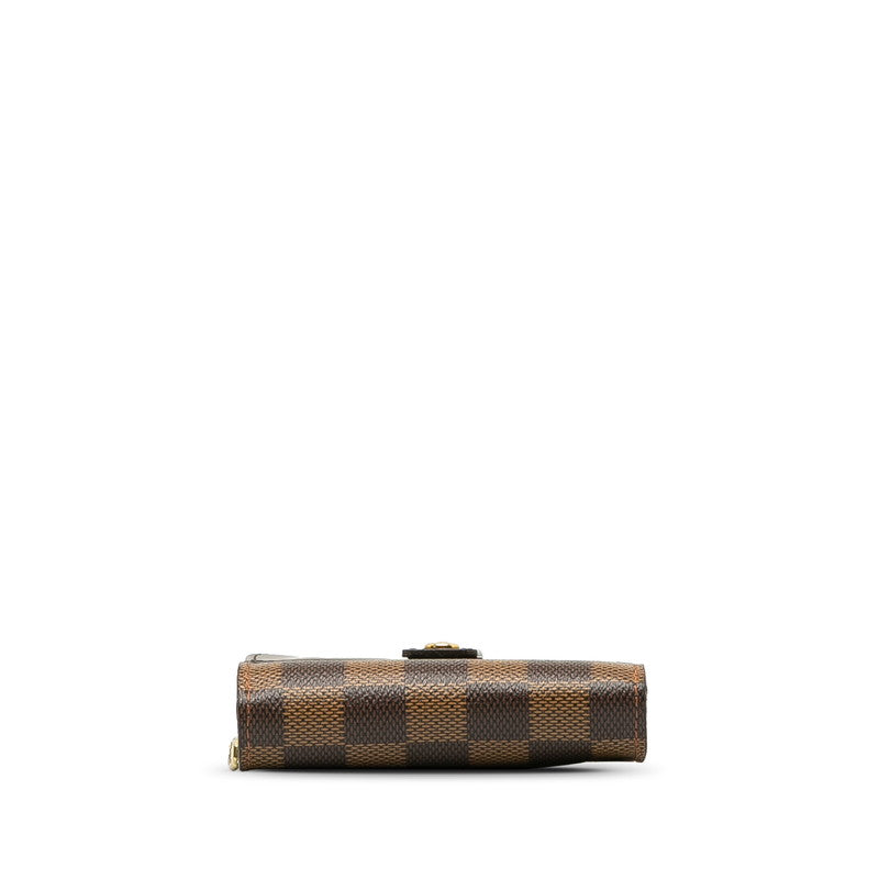 Louis Vuitton Damier Compact  Two Folded Wallet Compact Wallet N61668 Eve Brown PVC Leather  Louis Vuitton
