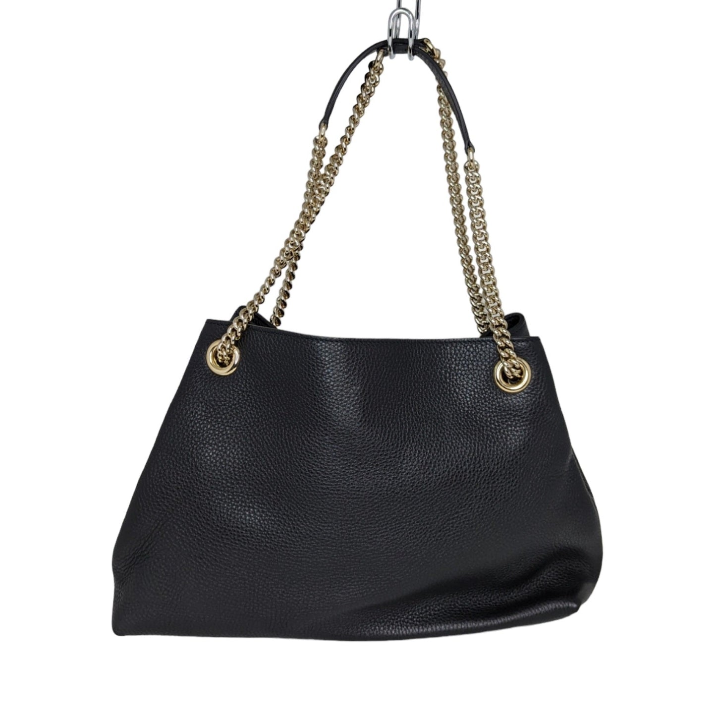 Luxury Gucci Pebbled Calfskin Soho Chain Tote