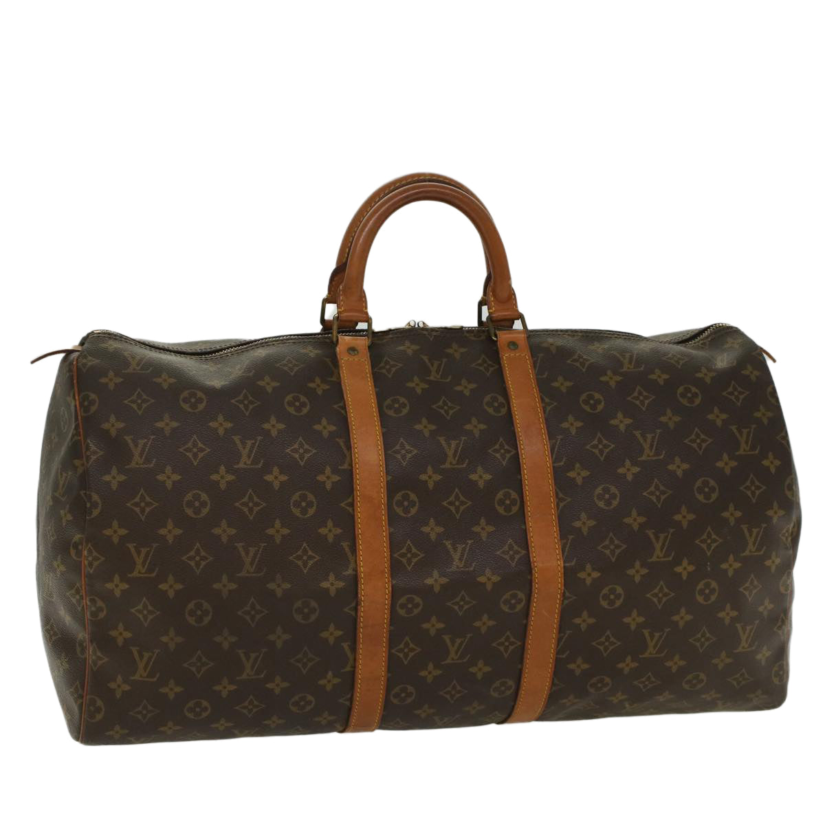 LOUIS VUITTON Monogram Keepall 55 Boston Bag M41424 LV 52142