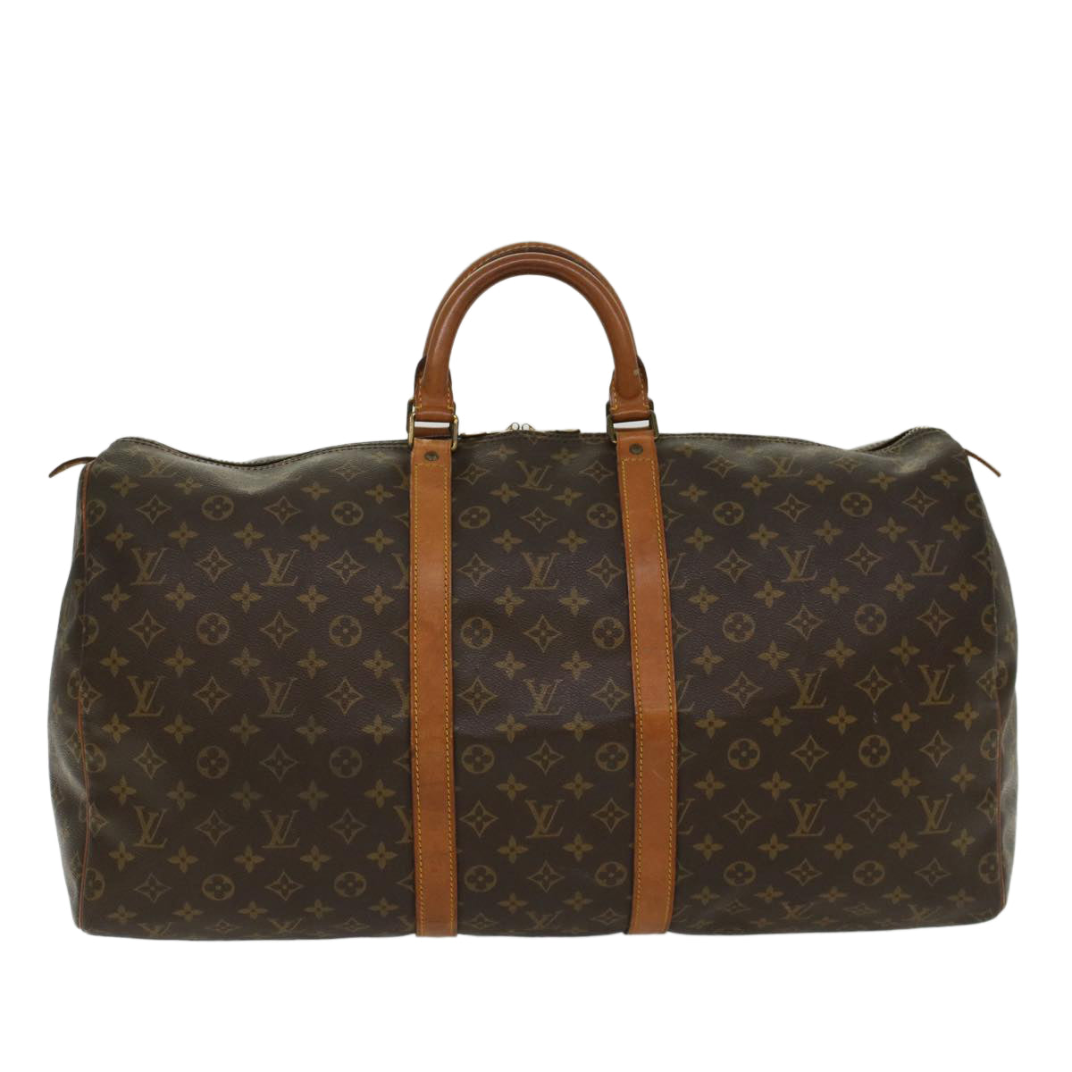 LOUIS VUITTON Monogram Keepall 55 Boston Bag M41424 LV 52142