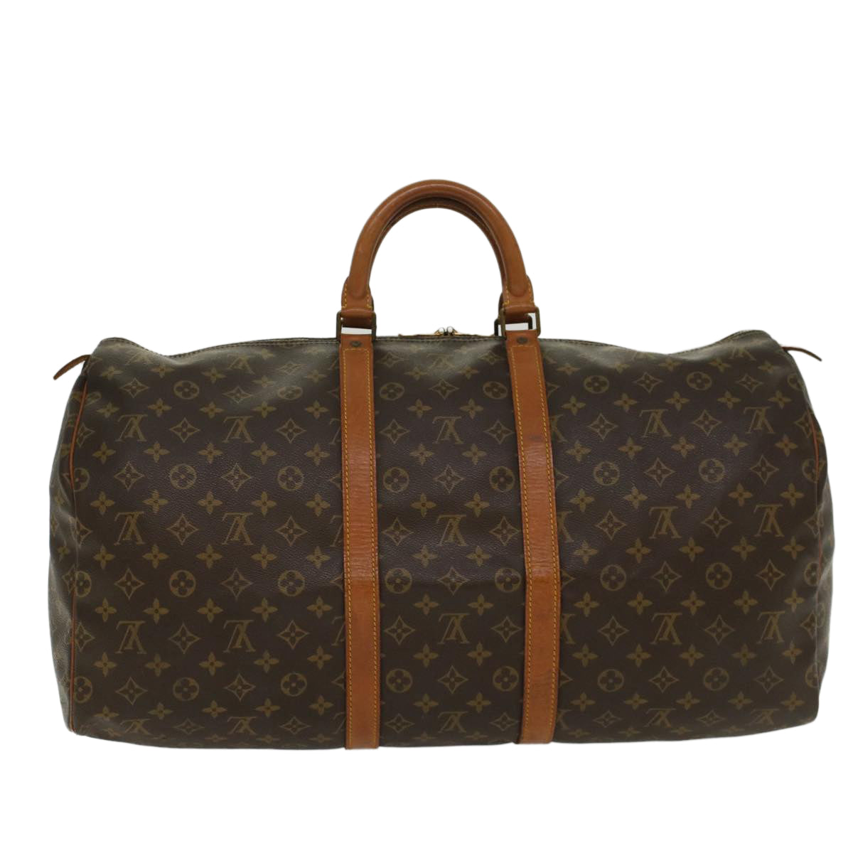 LOUIS VUITTON Monogram Keepall 55 Boston Bag M41424 LV 52142