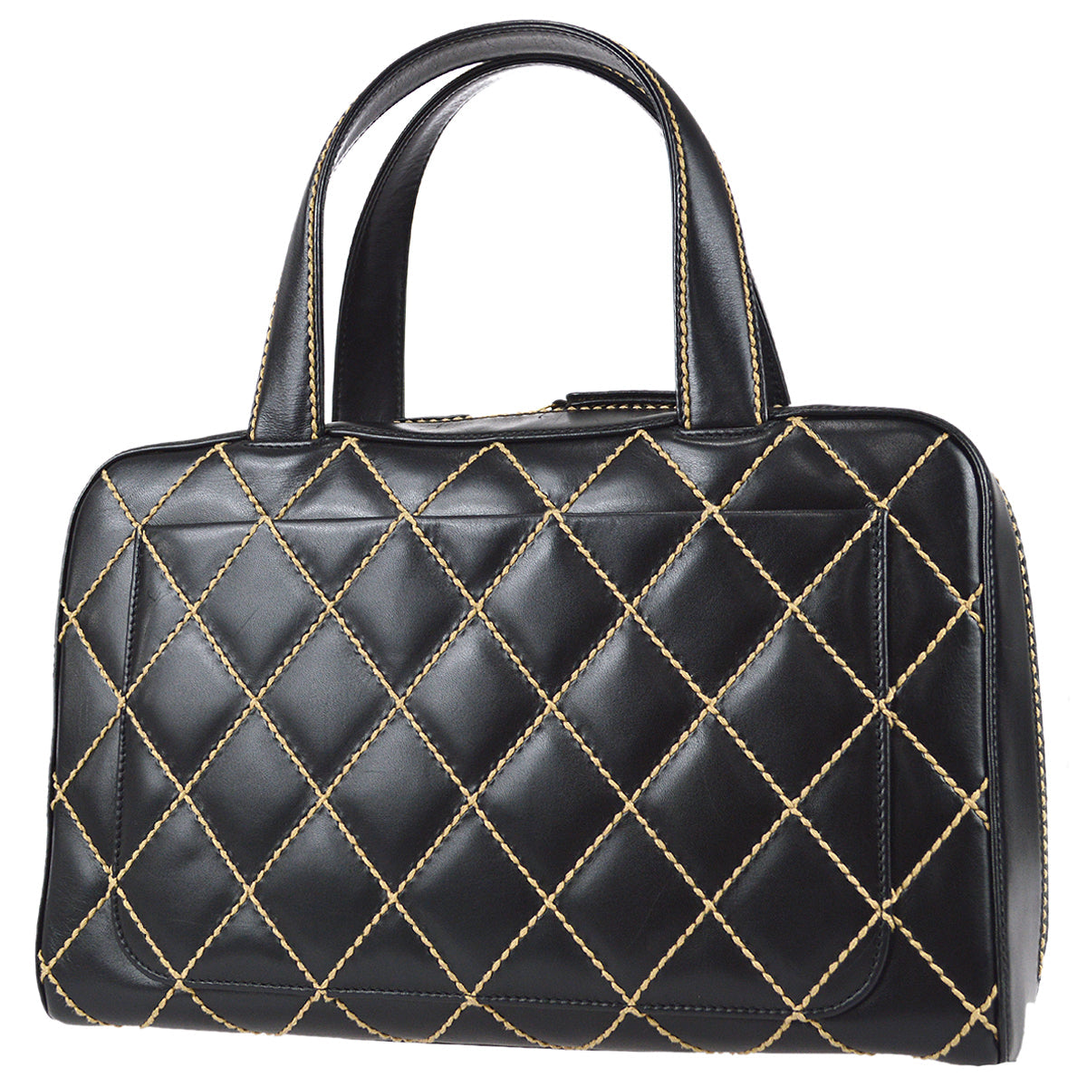 Luxury Chanel 2000-2001 Wild Stitch Handbag Black Calfskin