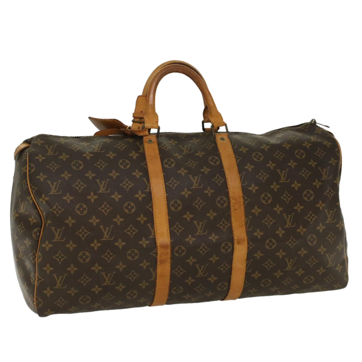 LOUIS VUITTON Monogram Keepall 55 Boston Bag M41424 LV 52224