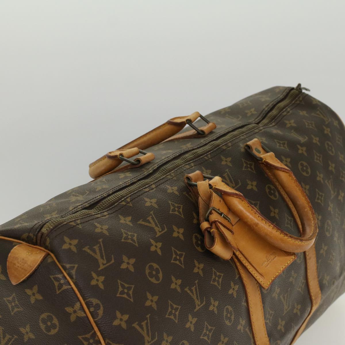 LOUIS VUITTON Monogram Keepall 55 Boston Bag M41424 LV 52224