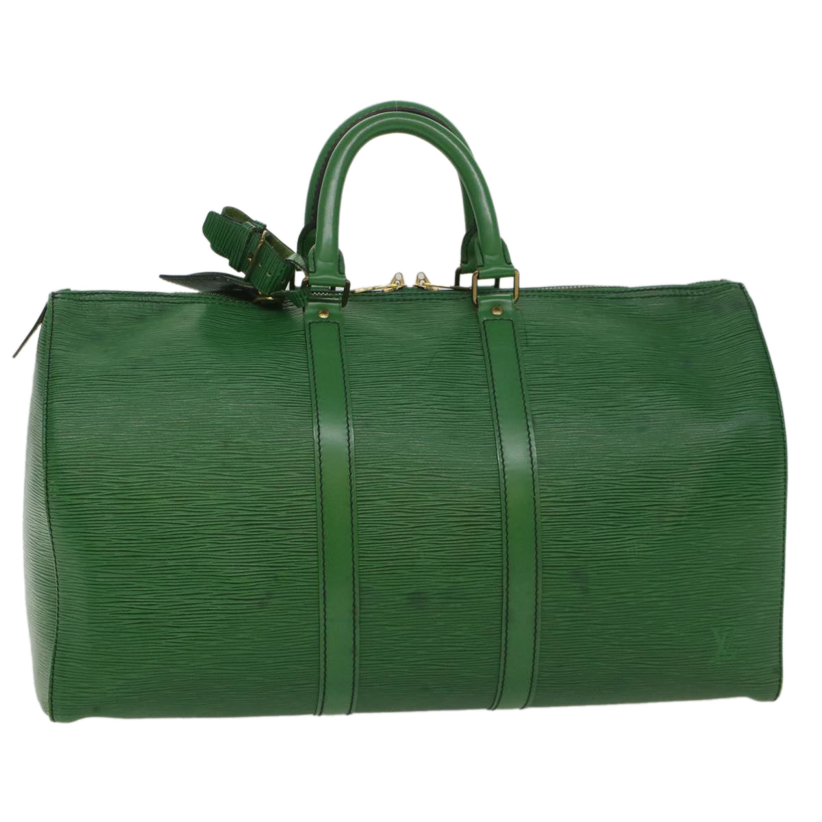 LOUIS VUITTON Epi Keepall 45 Boston Bag Green M42974 LV 52417