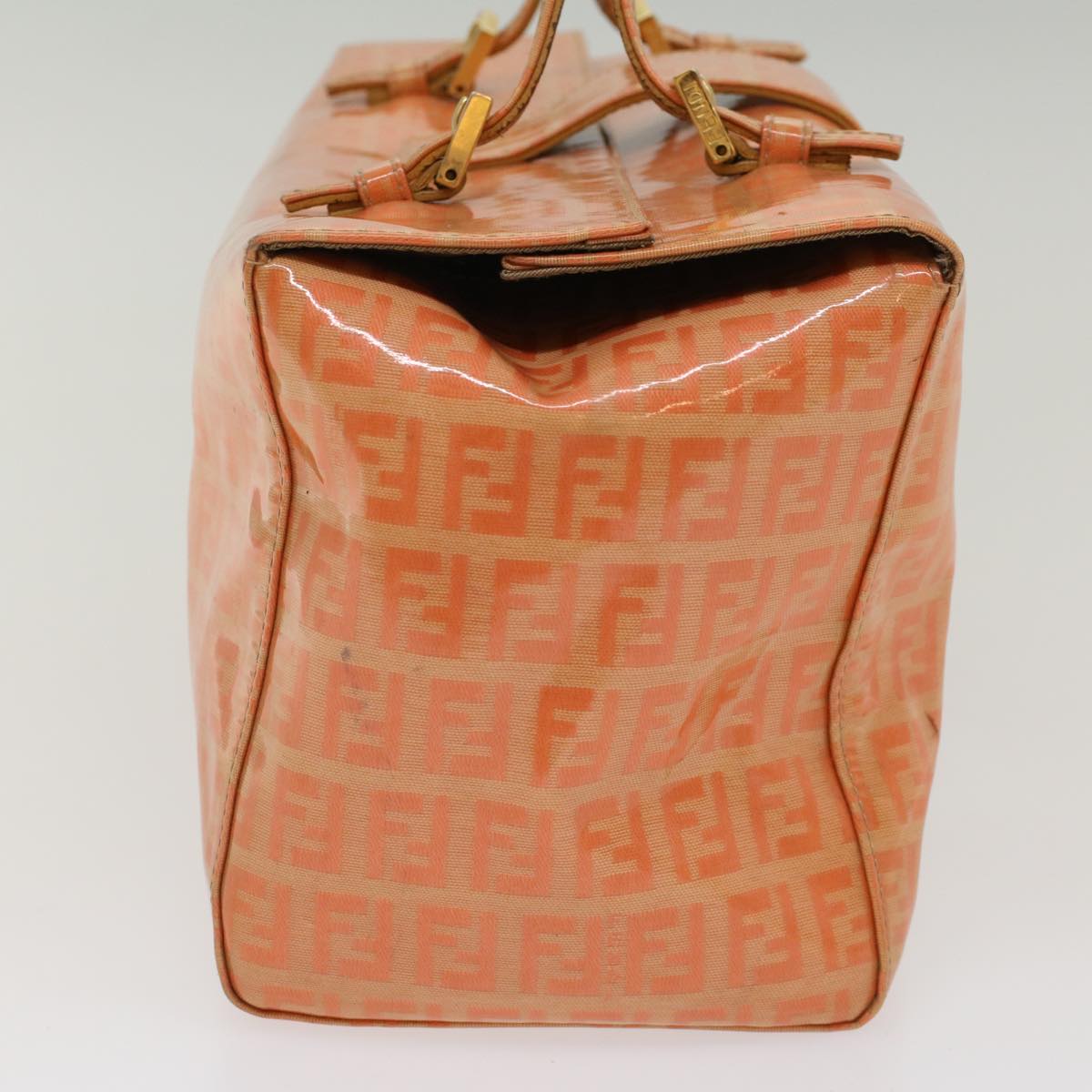 Luxury FendiZucchino Canvas Mamma Baguette Hand Bag Enamel Orange52439