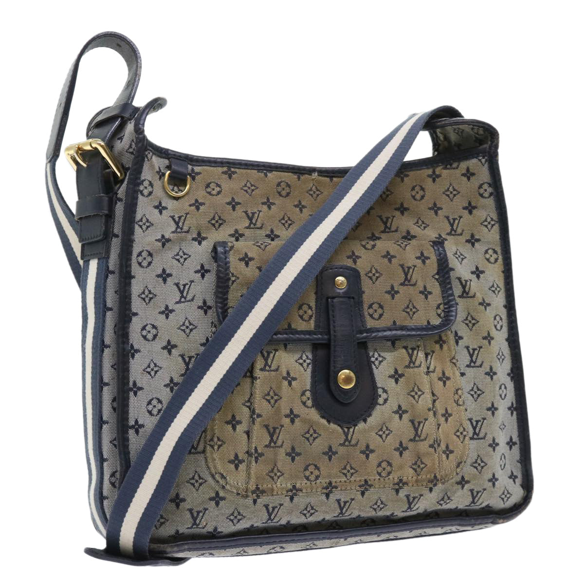 LOUIS VUITTON Monogram Mini Buzas Marie Kate Shoulder Bag Blue M92320 52594
